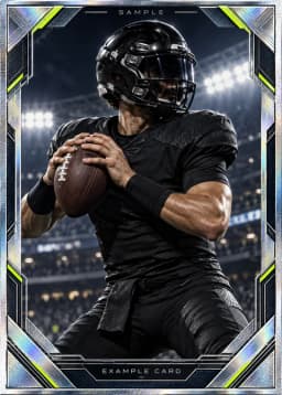 Illustrative sample football card